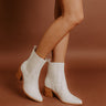 The Oaklynn Faux Leather Boot in Ivory Image - 1