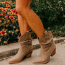 The Emerson Faux Nubuck Cowboy Boot in Dark Taupe Image - 1