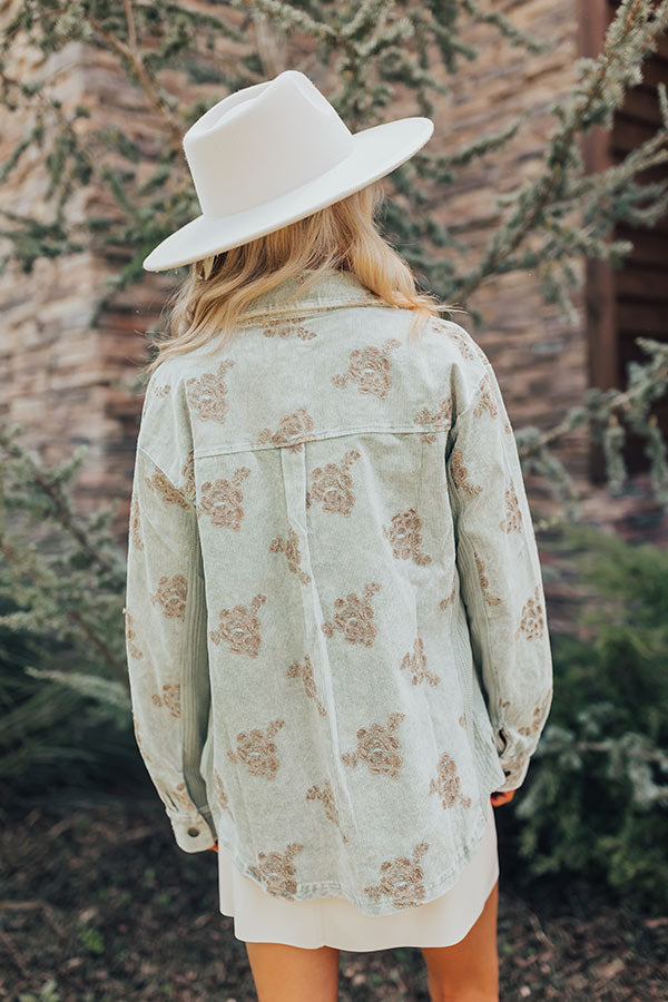 Soho Sleek Vintage Wash Corduroy Jacket Image - 4