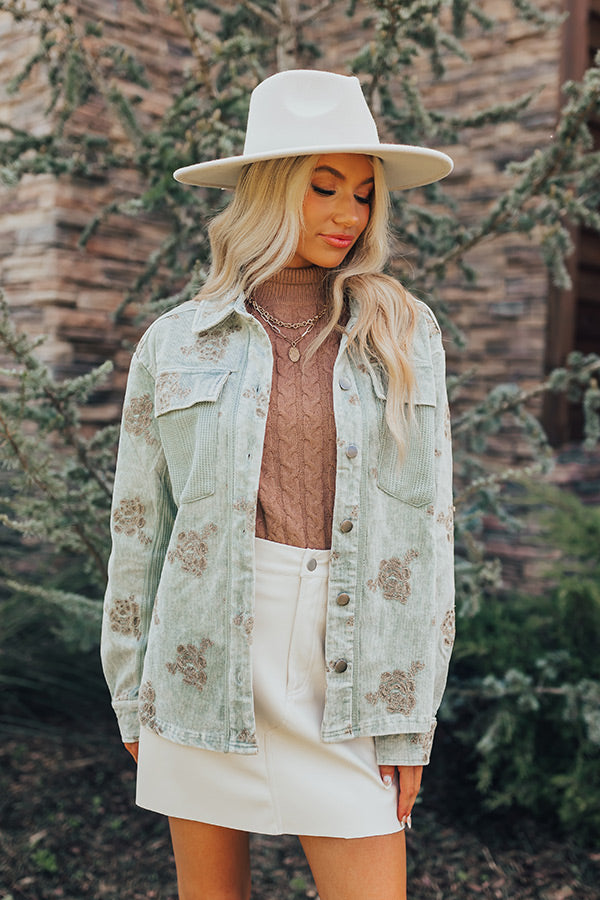 Soho Sleek Vintage Wash Corduroy Jacket Image - 5