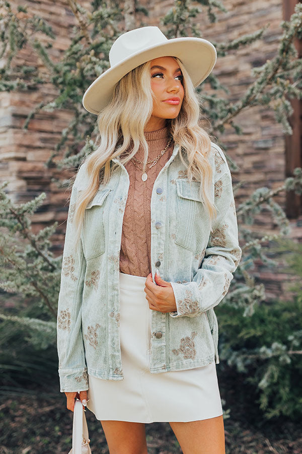 Soho Sleek Vintage Wash Corduroy Jacket Image - 1