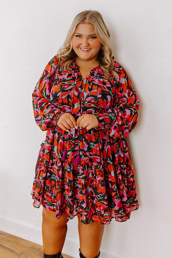 Sangria Toast Mini Dress Curves Image - 1