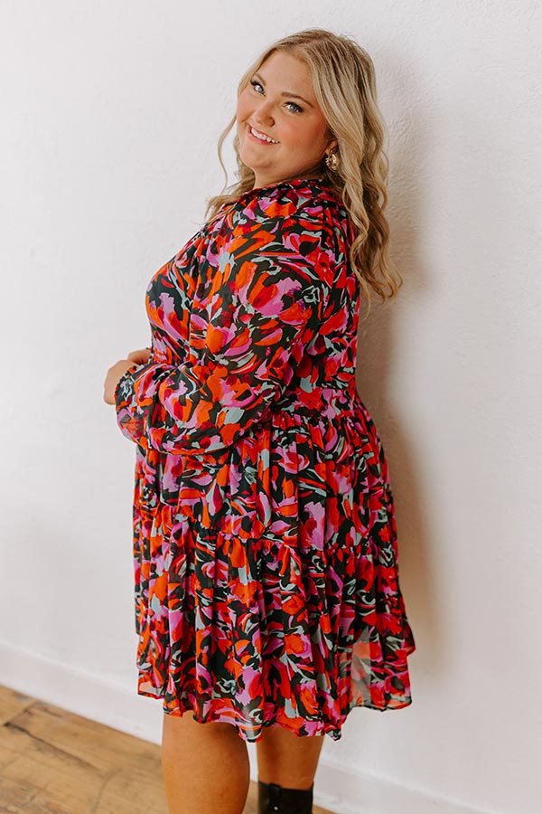 Sangria Toast Mini Dress Curves Image - 3