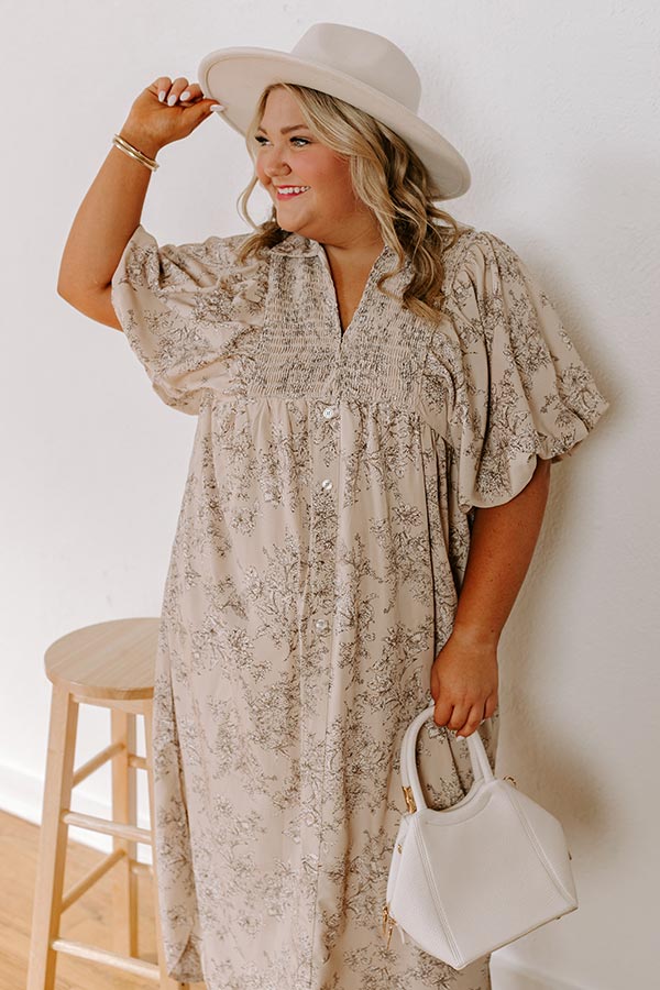 Small Town Talks Floral Midi Curves Image - 2