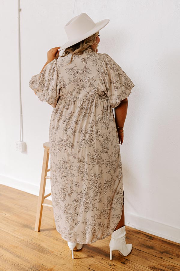 Small Town Talks Floral Midi Curves Image - 4