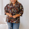Shaken Espresso Floral Shift Top Curves Image - 1