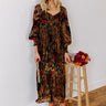 Harvest Garden Velvet Burnout Midi in Black Image - 1