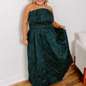 Night At The Gala Jacquard Midi in Dark Hunter Green Curves Image - 1