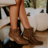 The Fed Up Faux Leather Bootie in Brown Image - 1