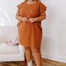 Casual Couture Mini Dress in Rust Curves Image - 1
