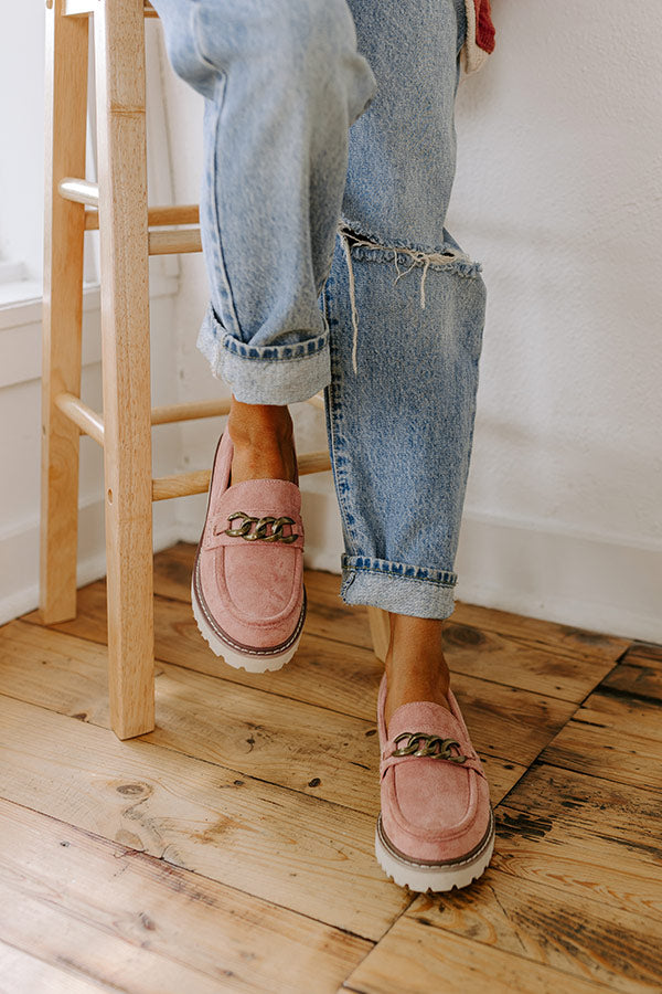 The Literally Faux Suede Loafer in Blush Image - 1