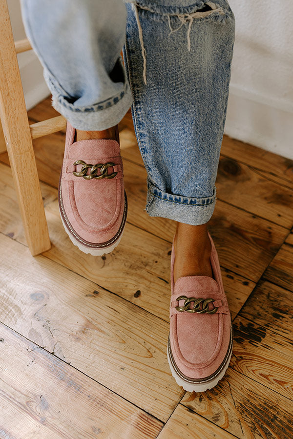 The Literally Faux Suede Loafer in Blush Image - 3