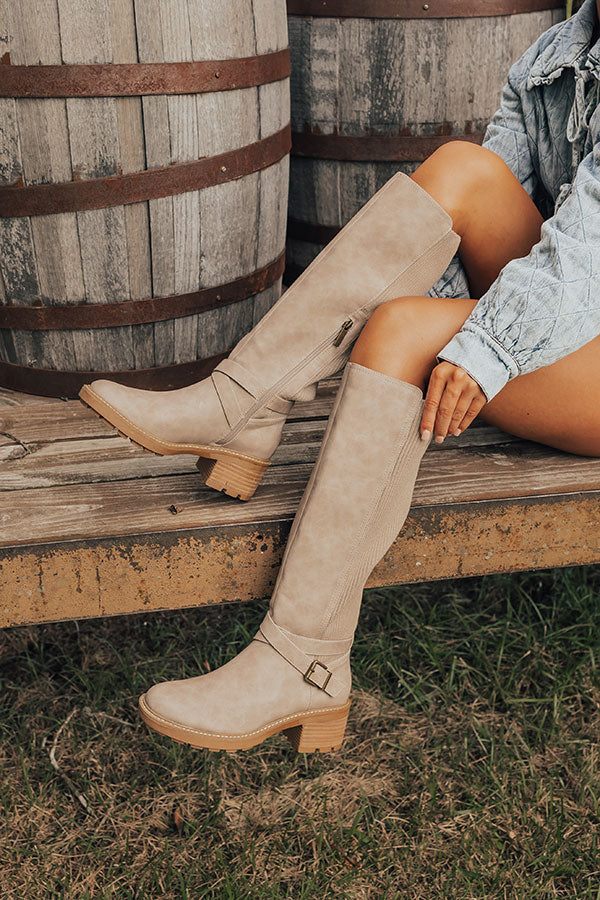 The High There Faux Leather Knee High Boot Image - 1