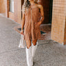 Soho Style Corduroy Romper Dress in Mocha Image - 1