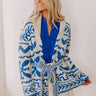 Cabin Cozy Knit Cardigan in Blue Image - 1