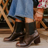 The Skylar Faux Leather Vintage Boot in Espresso Image - 1