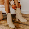 The Juniper Faux Nubuck Boot in Beige Image - 1
