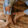 The Skylar Faux Leather Vintage Boot in Tan Image - 1