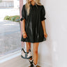 Mimosa Social Hour Button Down Mini Dress in Black Image - 1