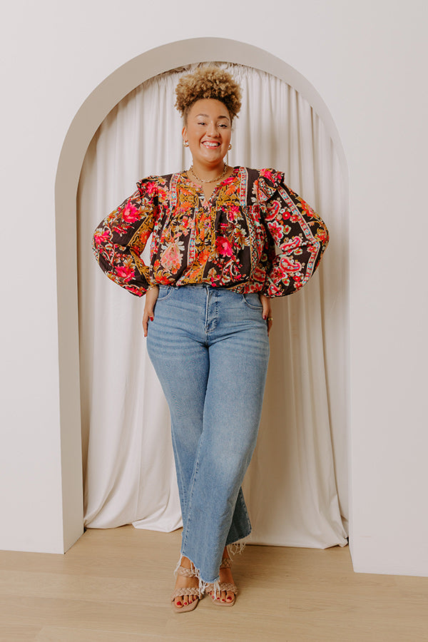 RISEN Addison High Waist Wide Leg Jean Curves Image - 1