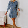 Cappuccino Please Denim Mini Dress Image - 1