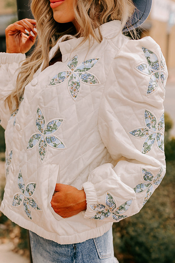 Statement Maker Quilted Jacket in Ivory Image - 5