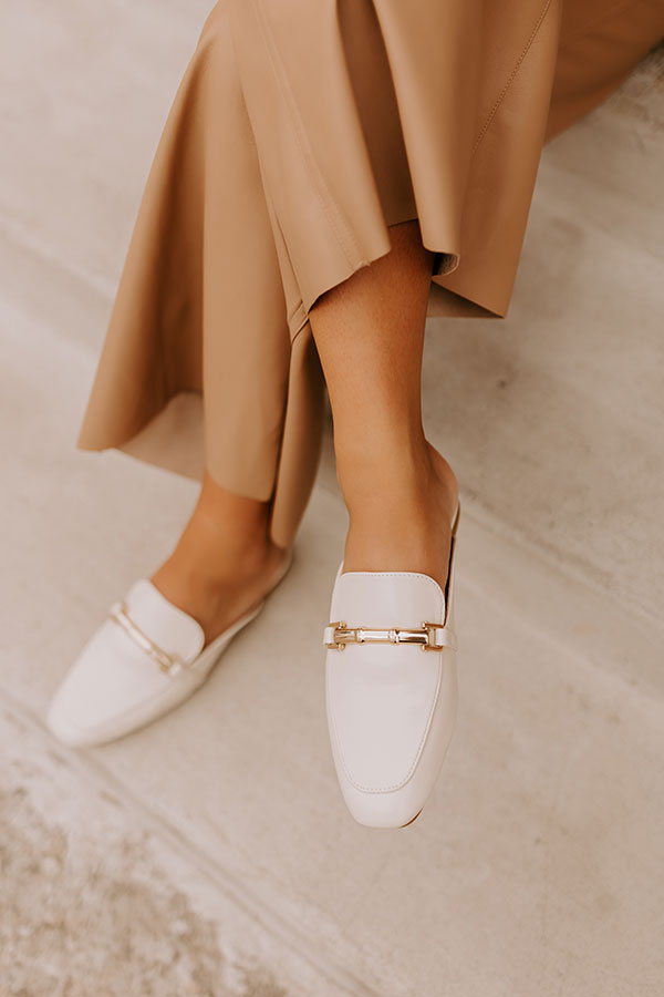 Cream Leather Mule main image 1