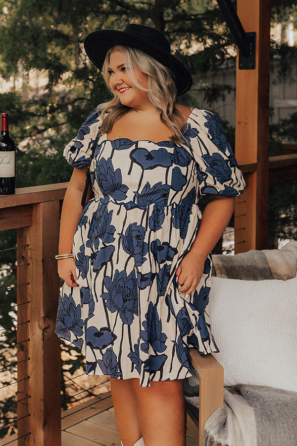 Garden Dreams Floral Mini Dress Curves Image - 2