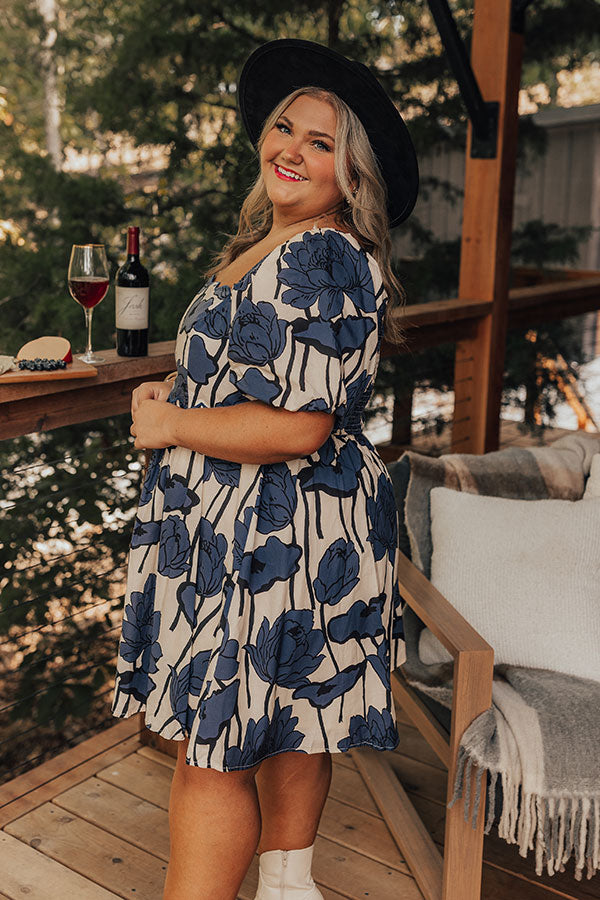 Garden Dreams Floral Mini Dress Curves Image - 3