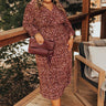 Merlot Sippin' Floral Midi Curves Image - 1