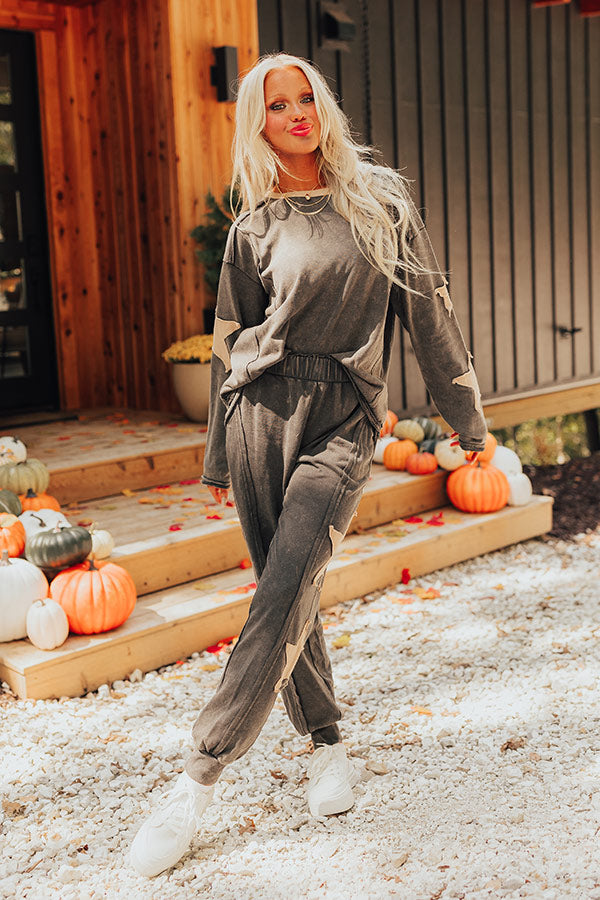 Star Of The Cozy High Waist Vintage Wash Joggers Image - 5