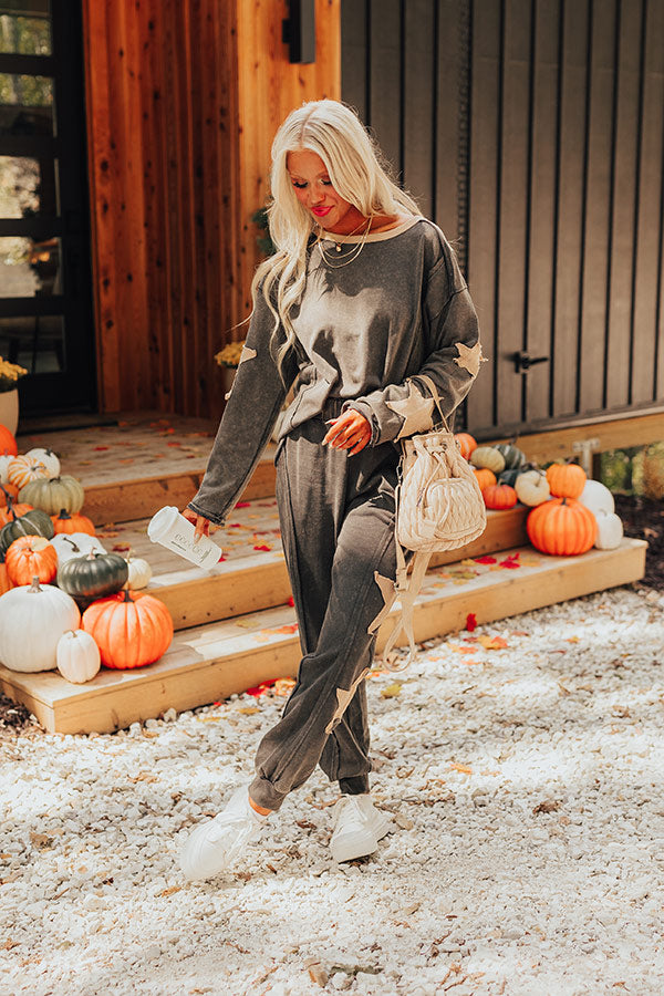 Star Of The Cozy High Waist Vintage Wash Joggers Image - 1