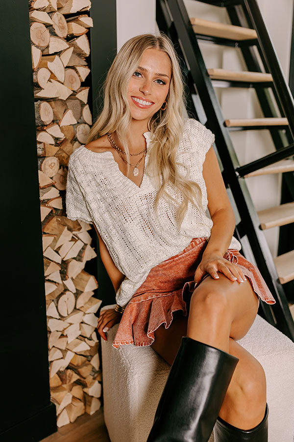 Block Party Chic Knit Top in Ivory Image - 1