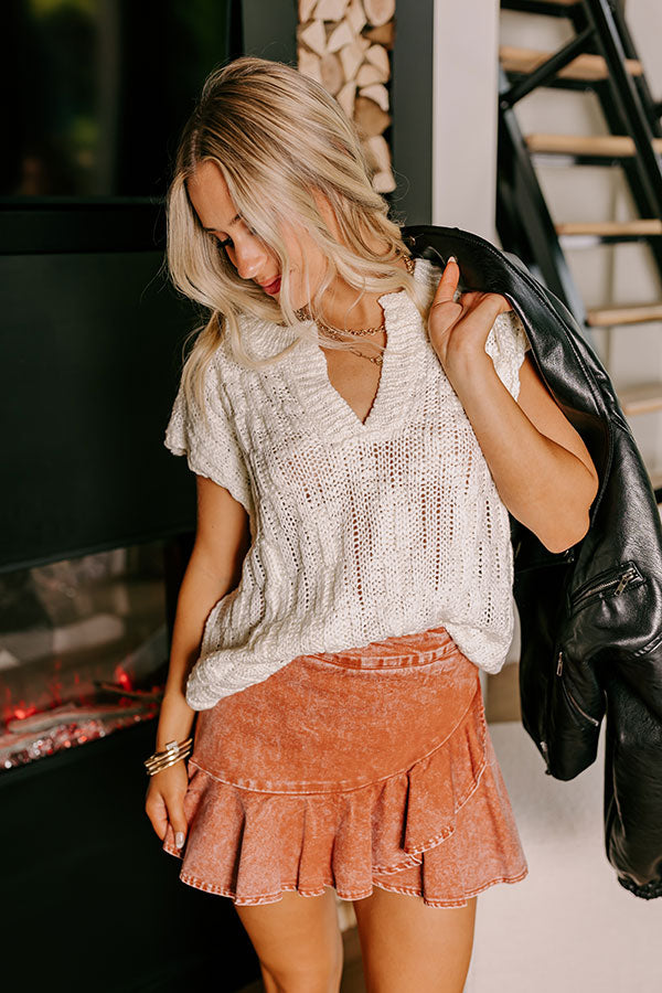 Block Party Chic Knit Top in Ivory Image - 3