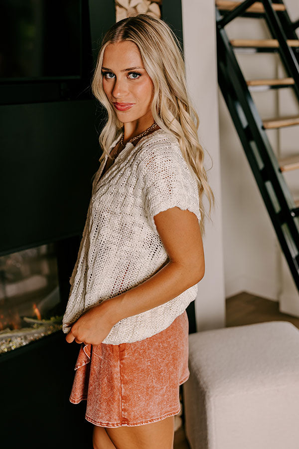 Block Party Chic Knit Top in Ivory Image - 5