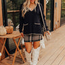 Small Town Romance Knit Sweater Top in Black Image - 1