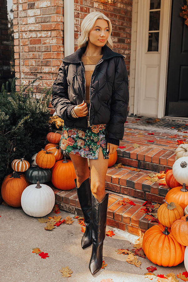 Cool Weather Puffer Jacket in Black Image - 1