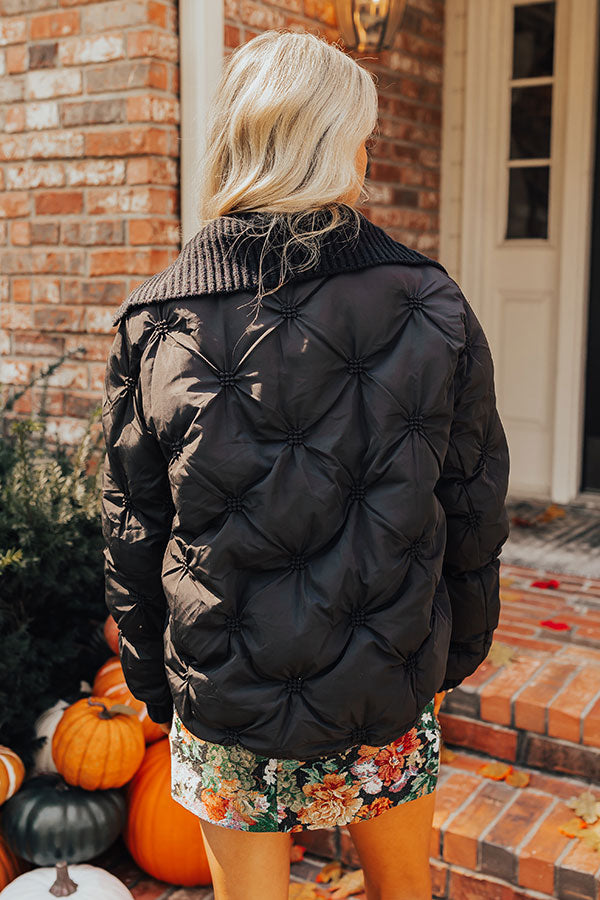 Cool Weather Puffer Jacket in Black Image - 5
