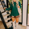 Kind Glance Eyelet Sweater in Hunter Green Image - 1