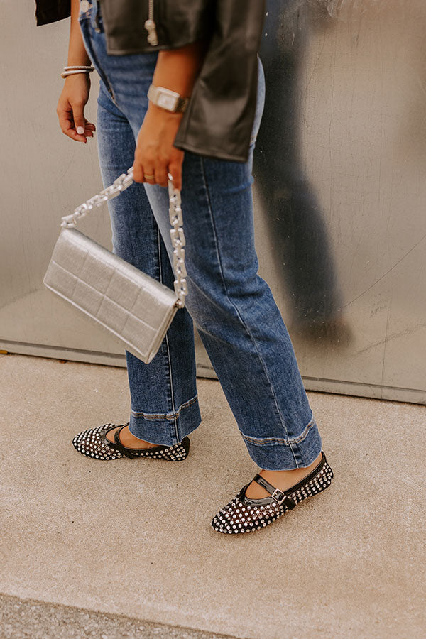 The Arianna Rhinestone Embellished Flat Image - 3