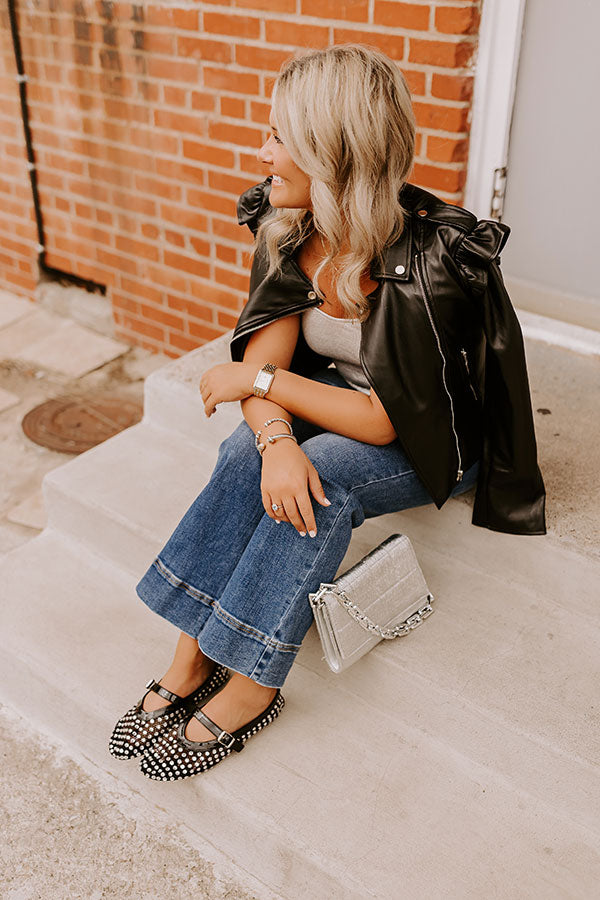 The Arianna Rhinestone Embellished Flat Image - 4