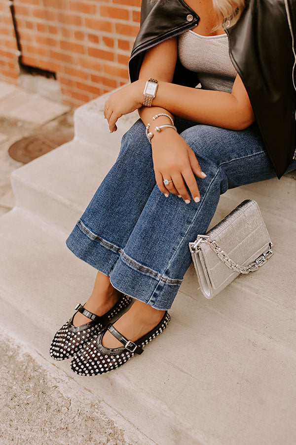 The Arianna Rhinestone Embellished Flat Image - 5