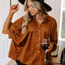 Social Gathering Faux Suede Button Up Image - 1