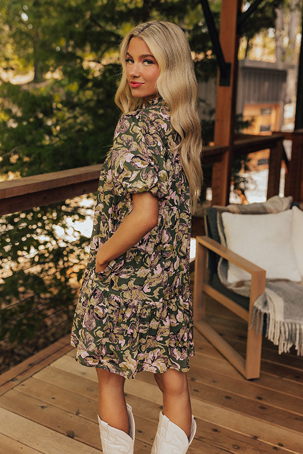 Catching Fall Feels Button Down Mini Dress Image - 3