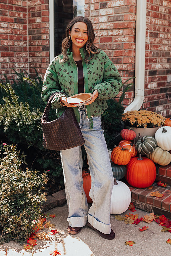 Autumn Whispers Quilted Floral Jacket Image - 3