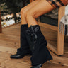 The Brianna Faux Leather Boot in Black Image - 1