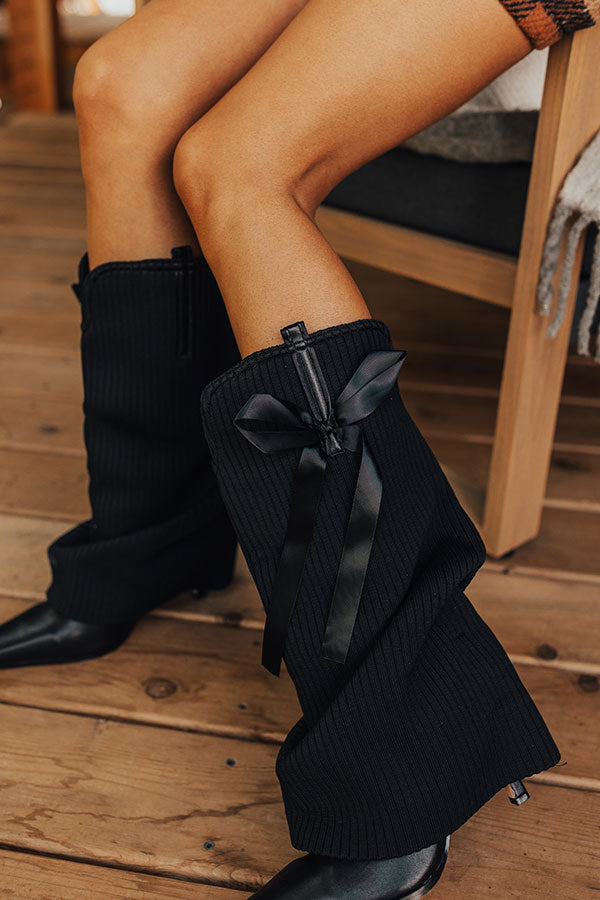 The Brianna Faux Leather Boot in Black Image - 2