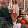 Pumpkin Patch Promises Color Block Sweater Image - 1