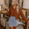 Harvest Hues Knit Sweater Top in Cinnamon Image - 1
