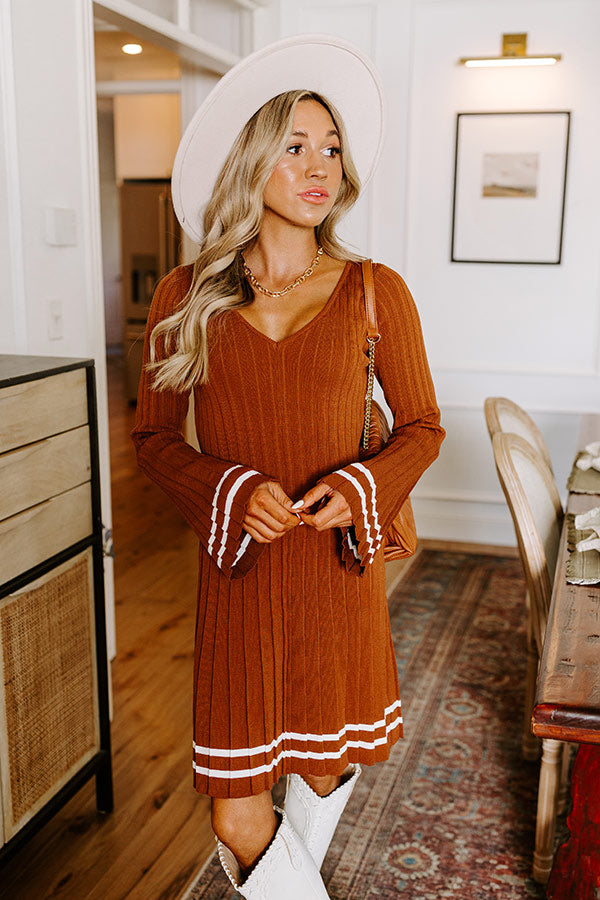 Cafe Cutie Ribbed Mini Dress Image - 1